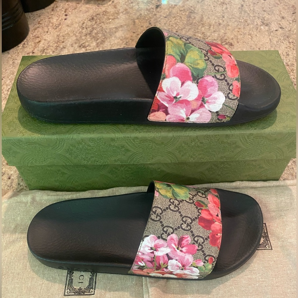 Gucci Blooms Floral Slides